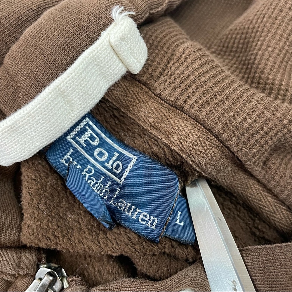 Polo Ralph Lauren Full Zip Hoodie Thermal Hood L - Picture 4 of 10